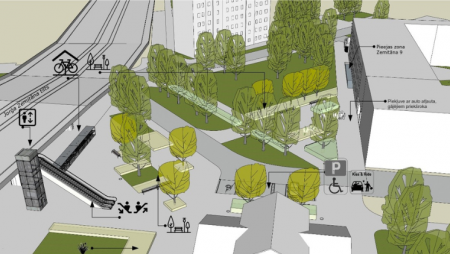 Pilsētas sabiedriskā transporta savienojuma punktu izbūve dzelzceļa stacijās Bolderāja, Dauderi, Sarkandaugava, Šķirotava, Zemitāni un Ziemeļblāzma