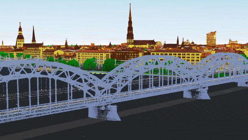 Mērījumu veikšanai izstrādāts unikāls Rīgas LIDAR punktu mākonis