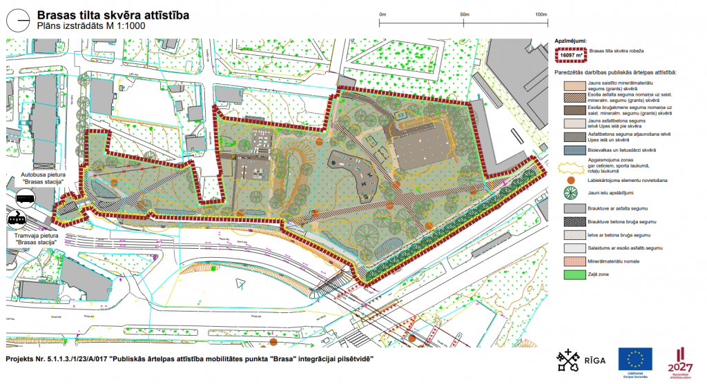 "Publiskās ārtelpas attīstība mobilitātes punkta "Brasa" integrācijai pilsētvidē" būvniecības iecere